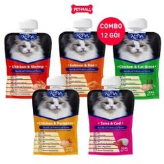 Combo 12 gói - Súp thưởng mèo nắp vặn AMNA bổ sung dinh dưỡng cần thiết Petmall