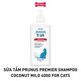 Sữa tắm Prunus Premier Shampoo Coconut Mild 400g - Hương dừa dịu nhẹ cho mèo Petmall