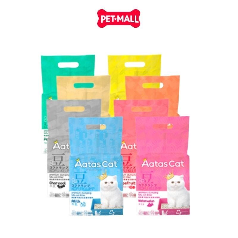 Cát vệ sinh Aatas Tofu Clumping Cat Litter 6L Mix mùi - Đậu nành soya Petmall