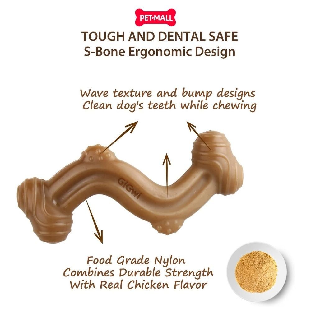 Đồ chơi GiGwi Nylon S-bone xương gặm chữ S Petmall