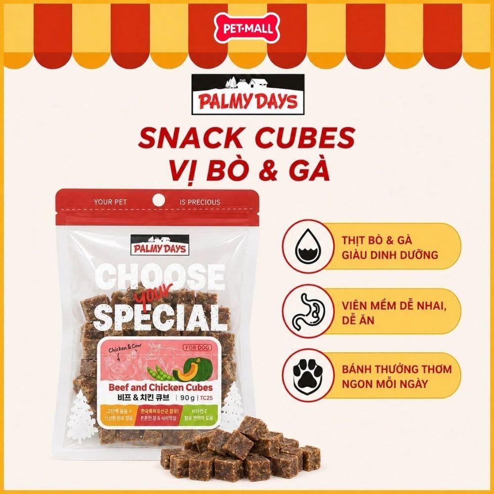 Treats Dental Bones PALMY DAYS 128g cho chó Petmall