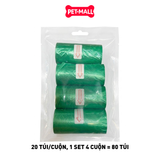 Túi đựng chất thải OASISPET size 32 x 22 cm - 4 cuộn xanh lá 1 set Petmall