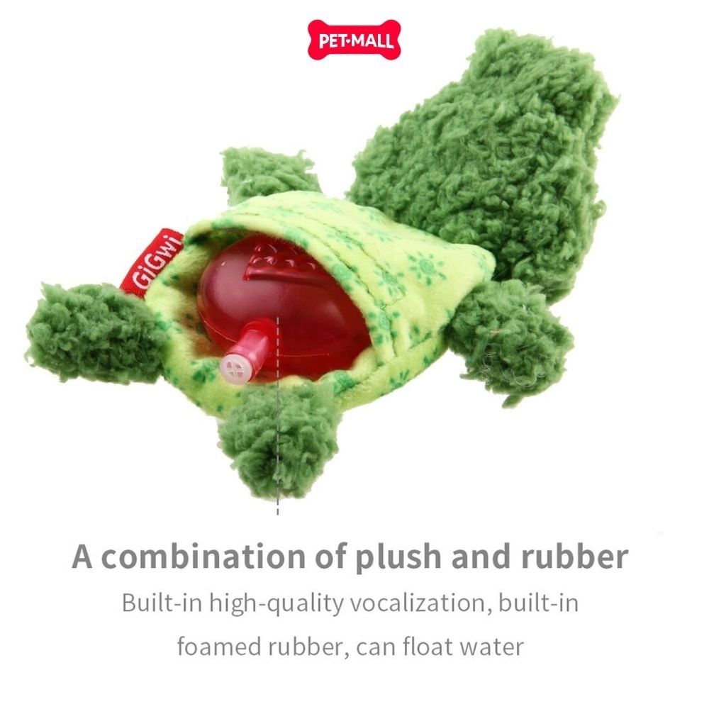 Đồ chơi GiGwi Plush Friendz Frog With Refillable Squeaker - Gấu Bông Con Ếch (kèm kèn thay) Petmall