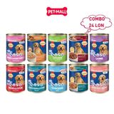 Combo 24 lon - Pate chó SmartHeart lon 400G giàu dinh dưỡng - Mix vị Petmall