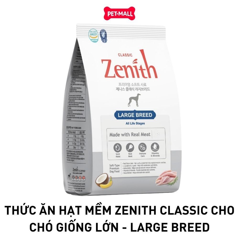 1KG - Thức ăn hạt mềm Zenith Classic cho chó giống lớn - Large Breed Petmall