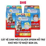 Cát vệ sinh mèo Silver Spoon hỗ trợ khử mùi từ Nhật Bản 20L Pemall