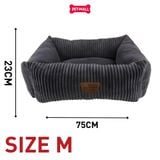 Đệm vuông kín GIGWI Place cho thú cưng màu xám - Size M 75 × 60 × 23 cm Petmall