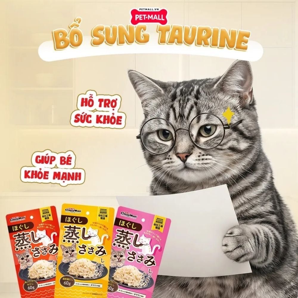 60g - Ức gà hấp xé nhỏ Cattyman Petmall