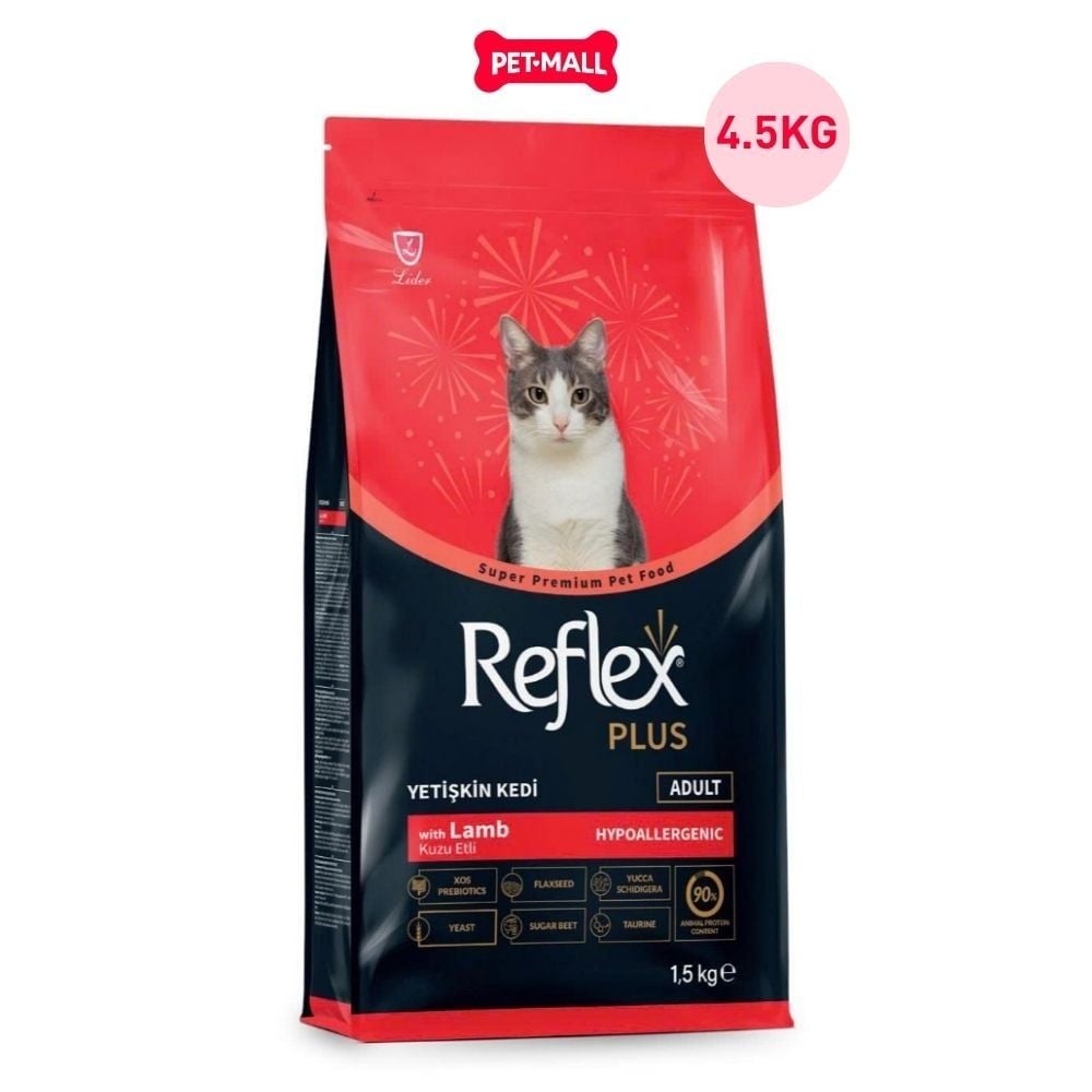 4.5KG - Thức ăn mèo Reflex Plus Adult Lamb - Trưởng thành vị cừu Petmall