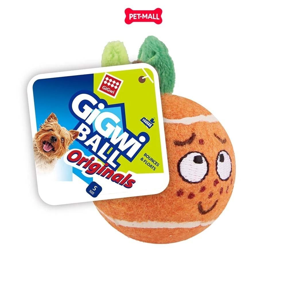 Đồ chơi GiGwi Ball Originals Orange With Squeakers S - Bóng Cho Chó Hình Trái Cam Size S Petmall
