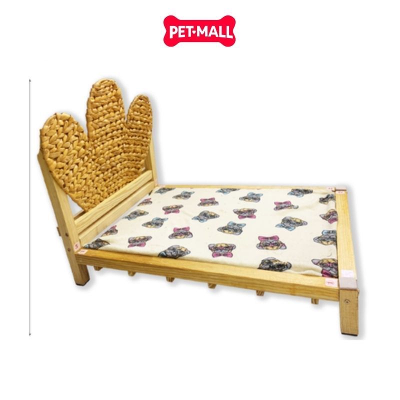 Giường gỗ SONICE Wood Bed Small Size | 66x46xH50cm - Thủ công mỹ nghệ Petmall