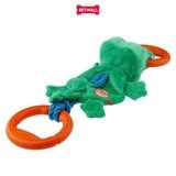 Đồ Chơi Kéo Co Cá Sấu 2 Tay Cầm Cao Su GiGwi Iron Grip Plush Crocodile With Two TPR Handles Petmall