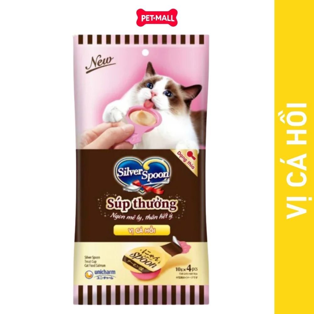 Treats mèo Silver Spoon súp thưởng dạng thìa tiện lợi từ Nhật Bản (4 thìa) Petmall