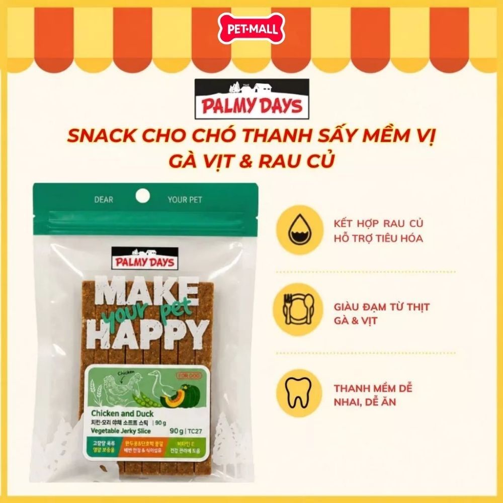 Treats Dental Bones PALMY DAYS 128g cho chó Petmall