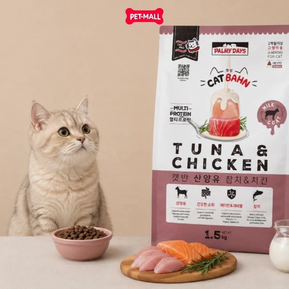 1.5KG - Thức ăn mèo PALMY DAYS Tuna Chicken Flavour Petmall