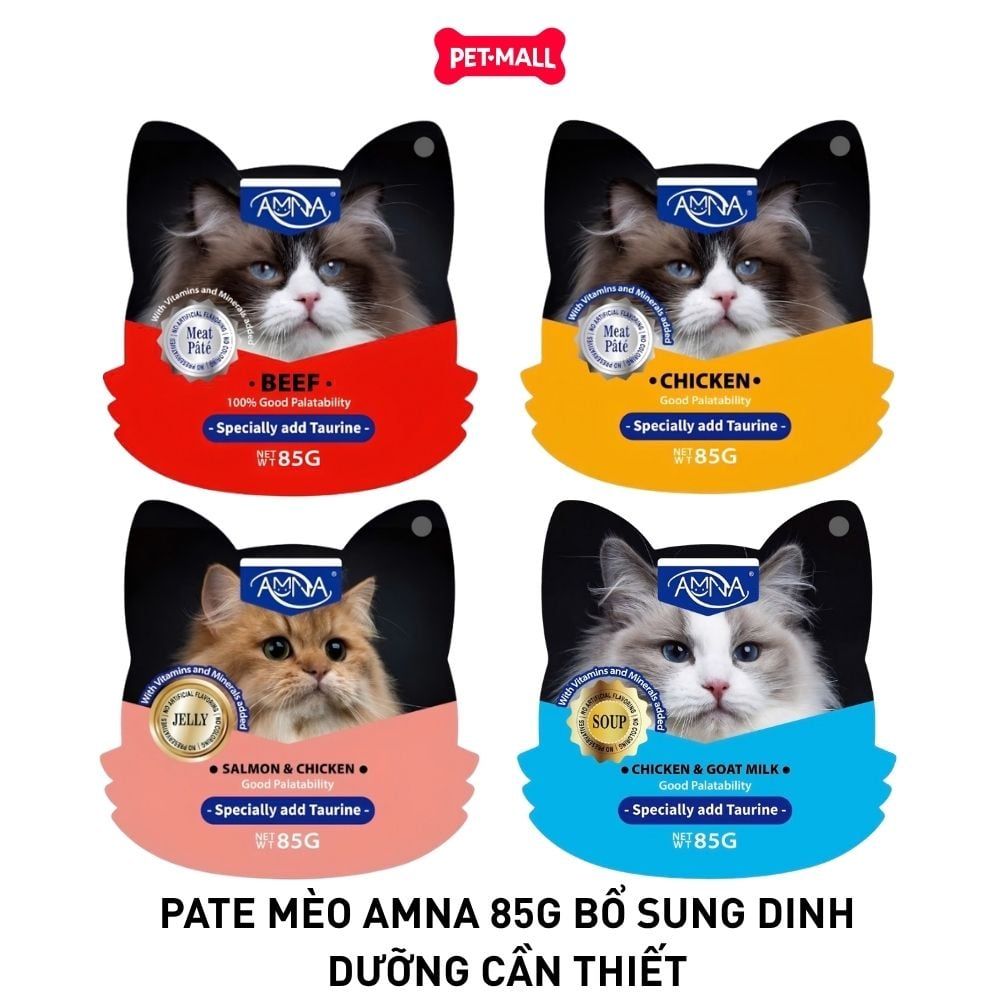 Combo 12 gói - Pate mèo AMNA 85G bổ sung dinh dưỡng cần thiết Petmall