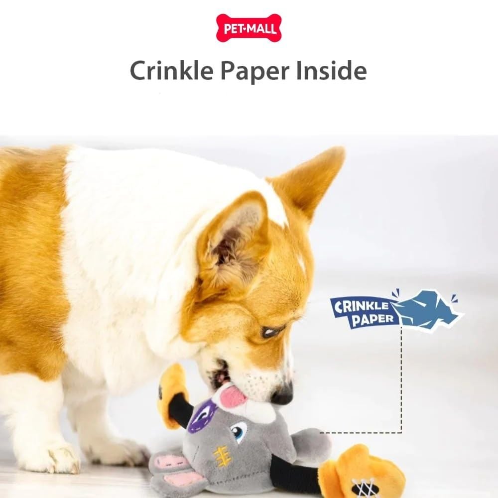Đồ chơi thú bông có tiếng GiGwi Rock Zoo King Boxer Rabbit size S Petmall