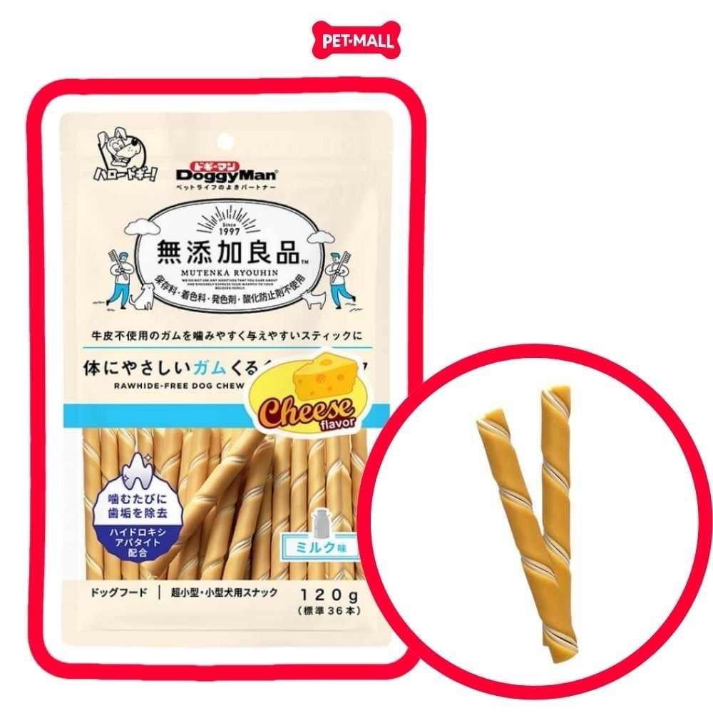 Xương gặm DoggyMan Cheese Mini 120g - 36 que - hương phô mai Petmall