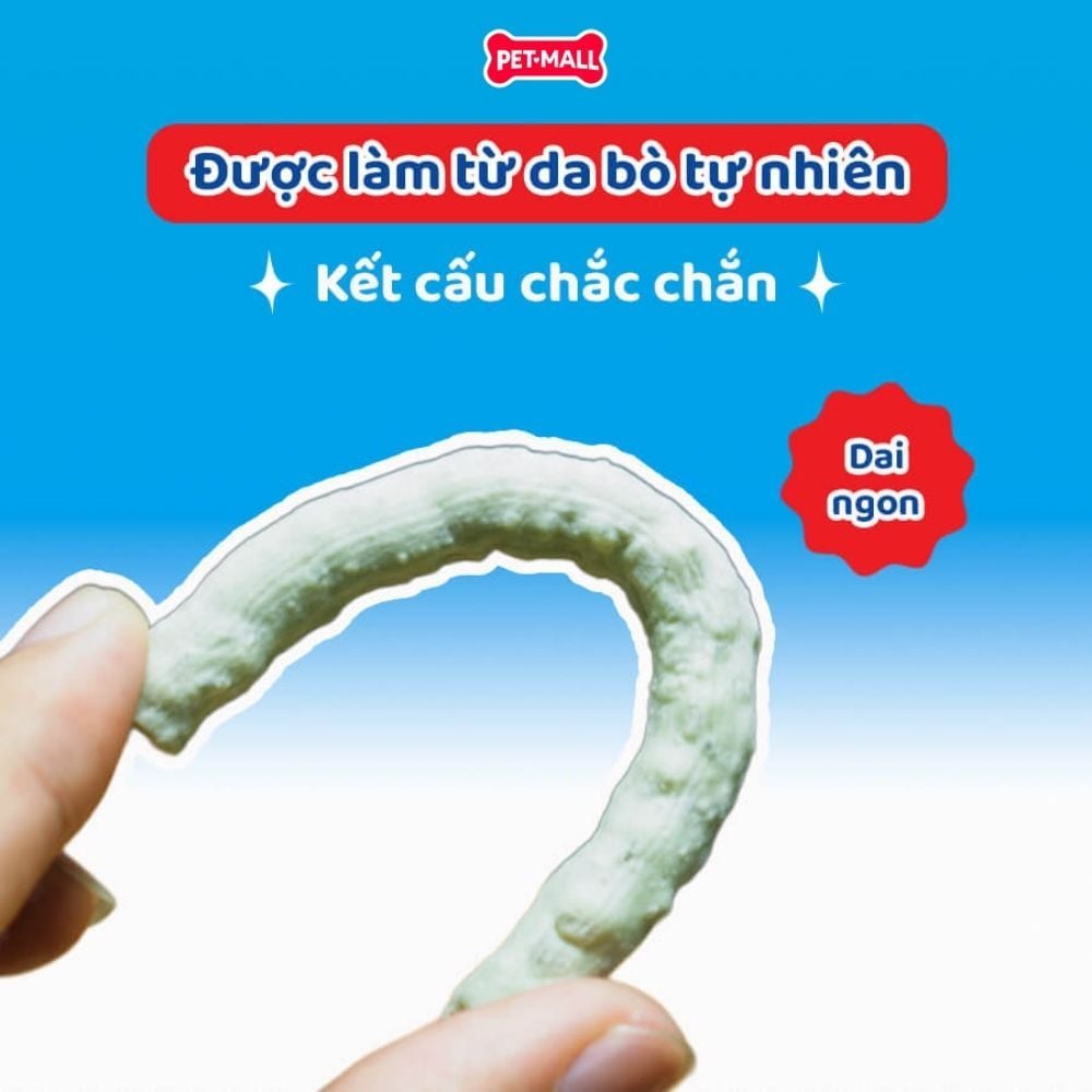 Treats Doggyman que dai da bò 120g - Hỗ trợ sạch răng thơm miệng Petmall