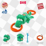 Đồ Chơi Kéo Co Cá Sấu 2 Tay Cầm Cao Su GiGwi Iron Grip Plush Crocodile With Two TPR Handles Petmall