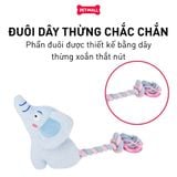 Đồ chơi thú bông Con Voi chút chít GiGwi Elephant with Rope Tail Petmall