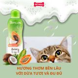 Dầu gội và xả Tropiclean Papaya & Coconut Shampoo and conditioner 335ml - Hương dừa và đu đủ cho chó mèo Petmall