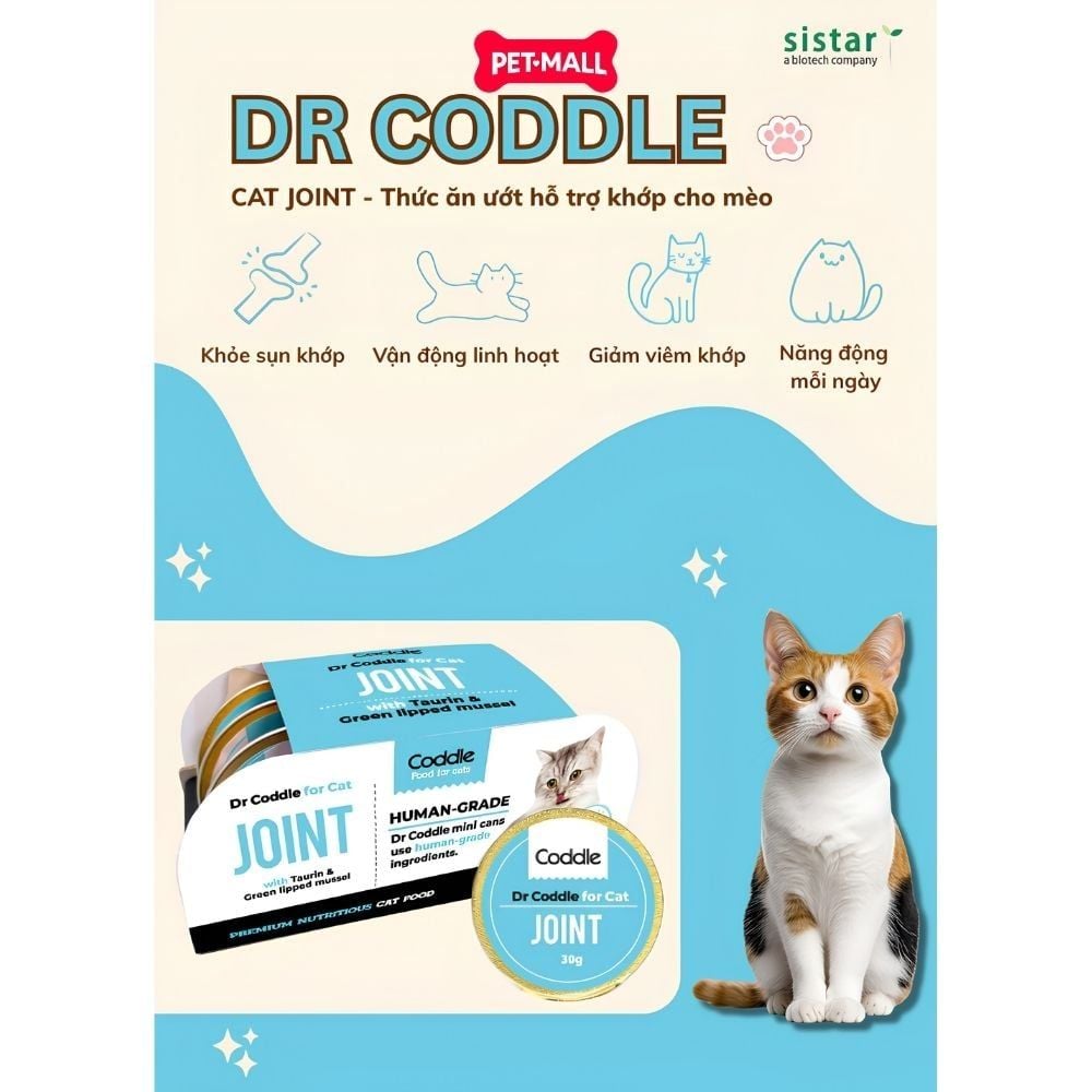 Lốc 6 Hộp 30G - Pate mèo Dr.Coddle 30G - SKIN & COAT Hỗ trợ da lông Petmall