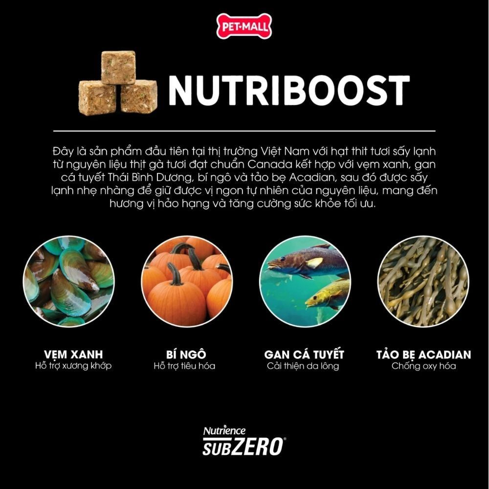 1.8KG - Thức ăn mèo Nutrience Subzero - Gà tây, cá hồi, cá trích, cá tuyết và rau củ quả tự nhiên Petmall