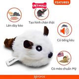 Đồ chơi FOFOS pull String & sound chip Mouse - Chuột kéo dây tự động có tiếng cho mèo - Trắng Petmall