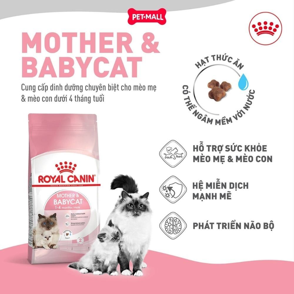 Set quà RC - 2KG Mother & Babycat Thức ăn mèo tặng 2 gói Pate Kitten 85g Petmall