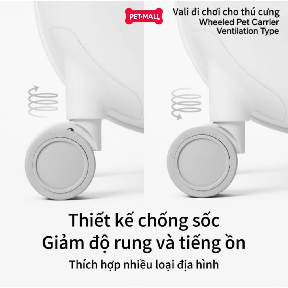Vali du lịch PIDAN tích hợp quạt làm mát & thoáng khí có bánh xe