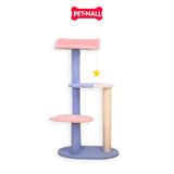 Trụ cào SONICE Blue Pink Scratcher Cat Toys Size 47x37x92cm - 3 tầng Petmall