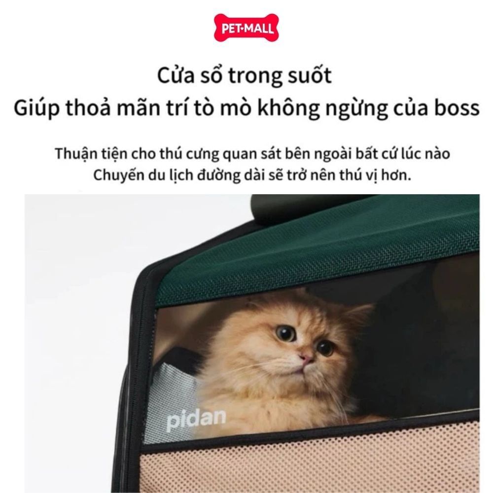 Balo du lịch có thể mở rộng thành nhà cho mèo PIDAN