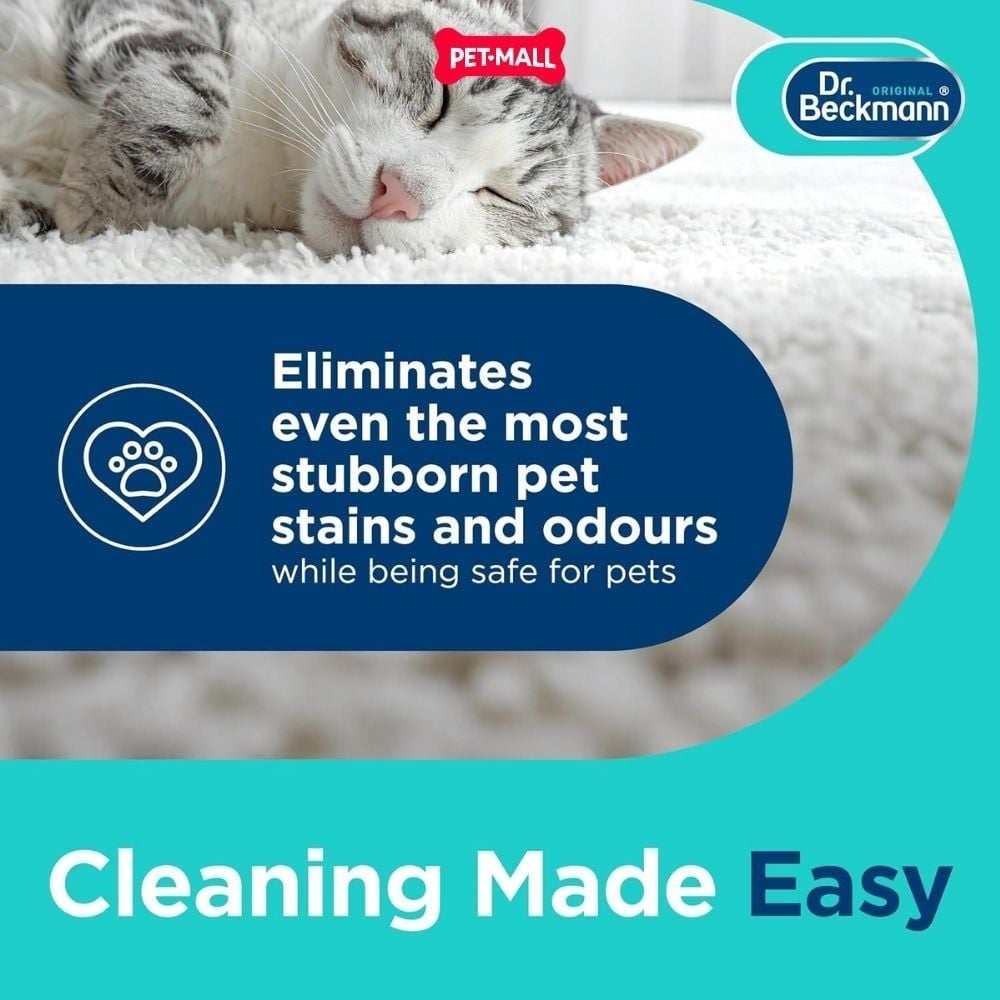 Xịt khử mùi, tẩy vết bẩn Dr.Beckmann Pet Stain & Odour Remover 650ml - Kèm đầu bàn chải chuyên dụng Petmall