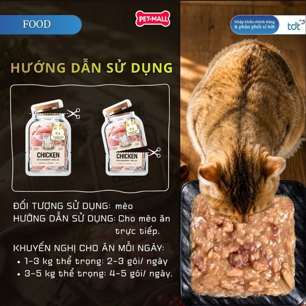 Combo 8 gói 35G - Pate thịt thật CATIDEA Superior cat food with Krill Oil Petmall