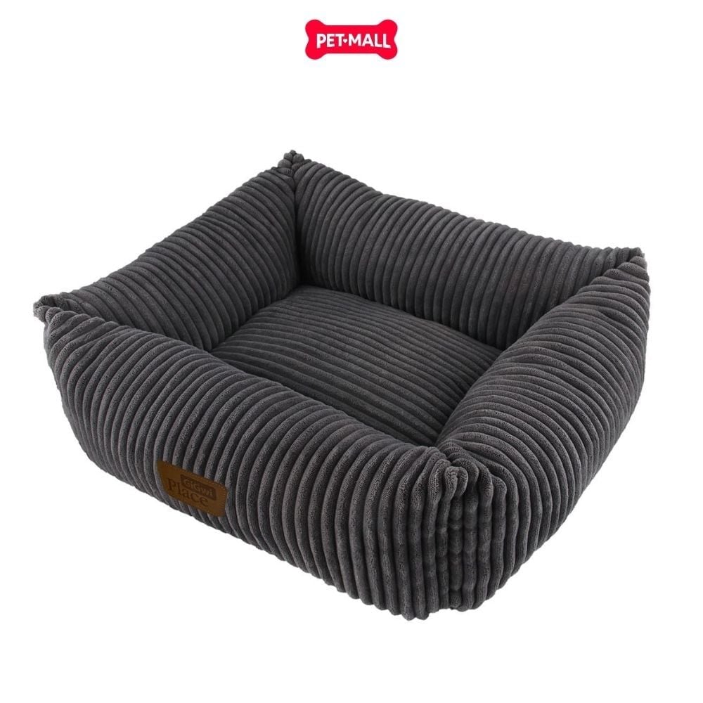 Đệm vuông kín GIGWI Place cho thú cưng màu xám - Size M 75 × 60 × 23 cm Petmall