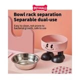 Chén ăn SONICE Smile face chống gù 2 chân hình mặt cười - Size 10.5 x 14 cm Petmall