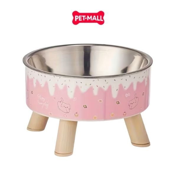 Chén ăn SONICE Smile face chống gù 2 chân hình mặt cười - Size 10.5 x 14 cm Petmall
