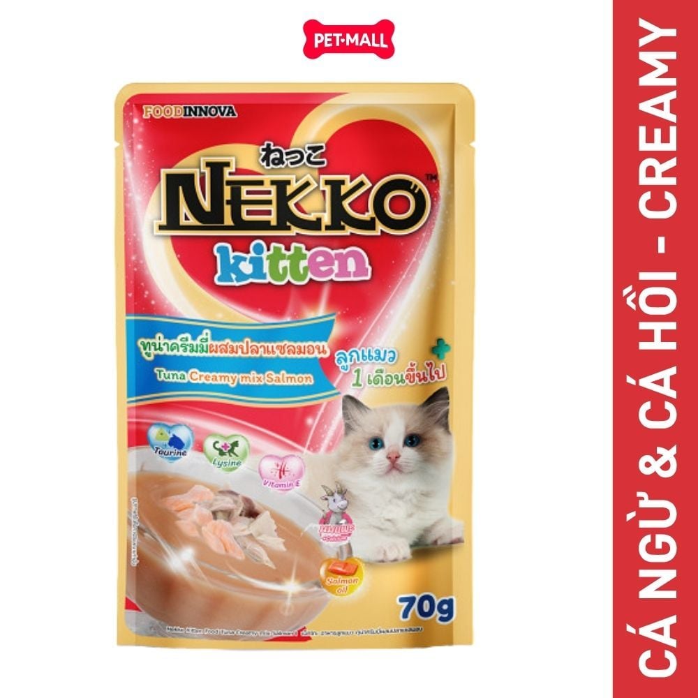 Combo 24 Gói 70g - Pate mèo NEKKO Kitten - Mix vị Creamy, Gravy Petmall
