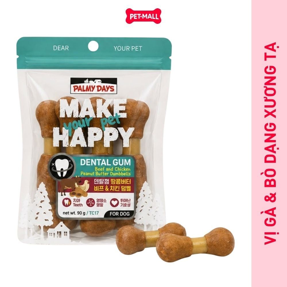 Treats Dental Bones PALMY DAYS 128g cho chó Petmall