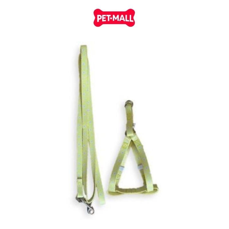 Set Dây + Yếm Sonice Lucky Leash + Harness 5kg - 1cm Hoa vàng Petmall