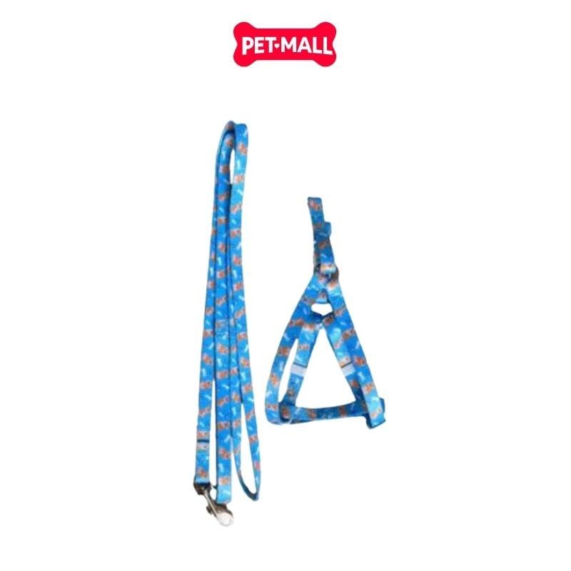 Set Dây + Yếm Sonice Lucky Leash + Harness 5kg - 1cm Hình chó xanh biển Petmall