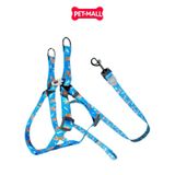 Set Dây + Yếm Sonice Lucky Leash + Harness 30kg - 2.5cm Hình chó xanh biển Petmall