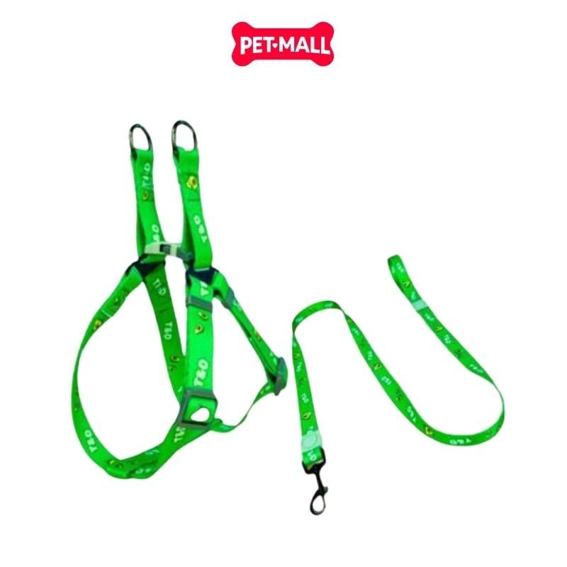 Set Dây + Yếm Sonice Lucky Leash + Harness 30kg - 2.5cm Bơ xanh Petmall