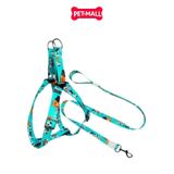 Set Dây + Yếm Sonice Lucky Leash + Harness 20kg - 2cm Hình chó mèo xanh lục Petmall