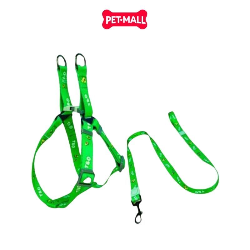 Set Dây + Yếm Sonice Lucky Leash + Harness 20kg - 2cm Bơ xanh Petmall