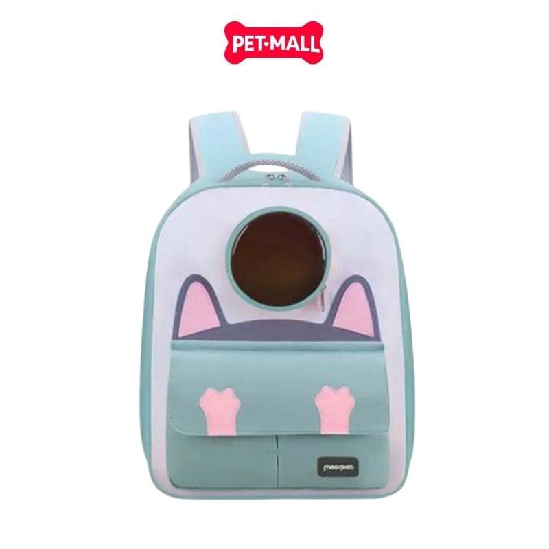 Balo du lịch SONICE Cat Paw Size 40x34x23cm - Màu xanh ngọc - Phi hành gia, kèm túi phụ cao cấp Petmall