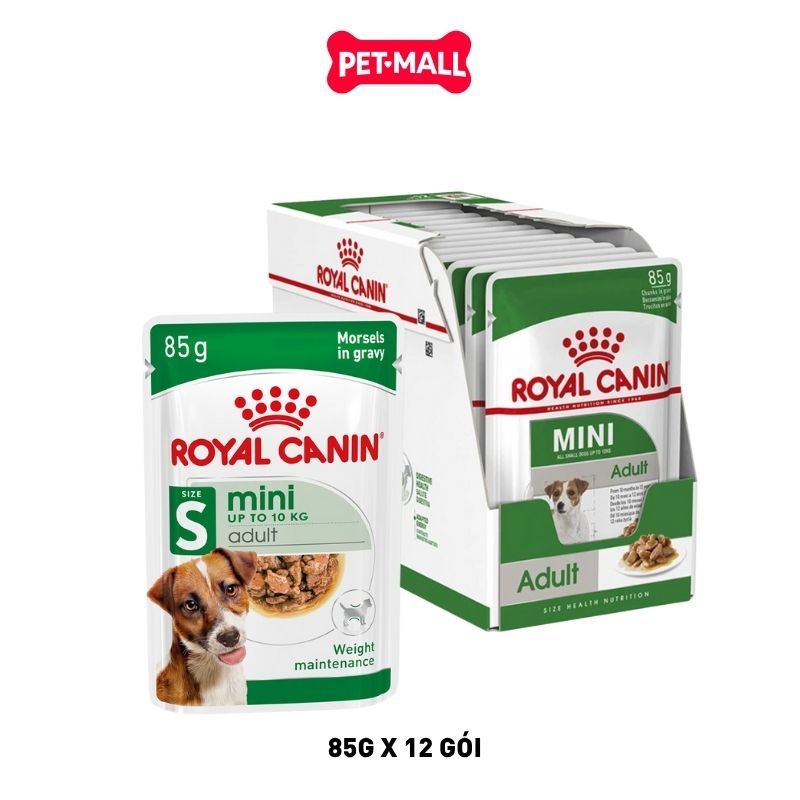 Hộp 12 Gói 85G - Pate Chó Royal Canin Mini Adult Gravy Petmall