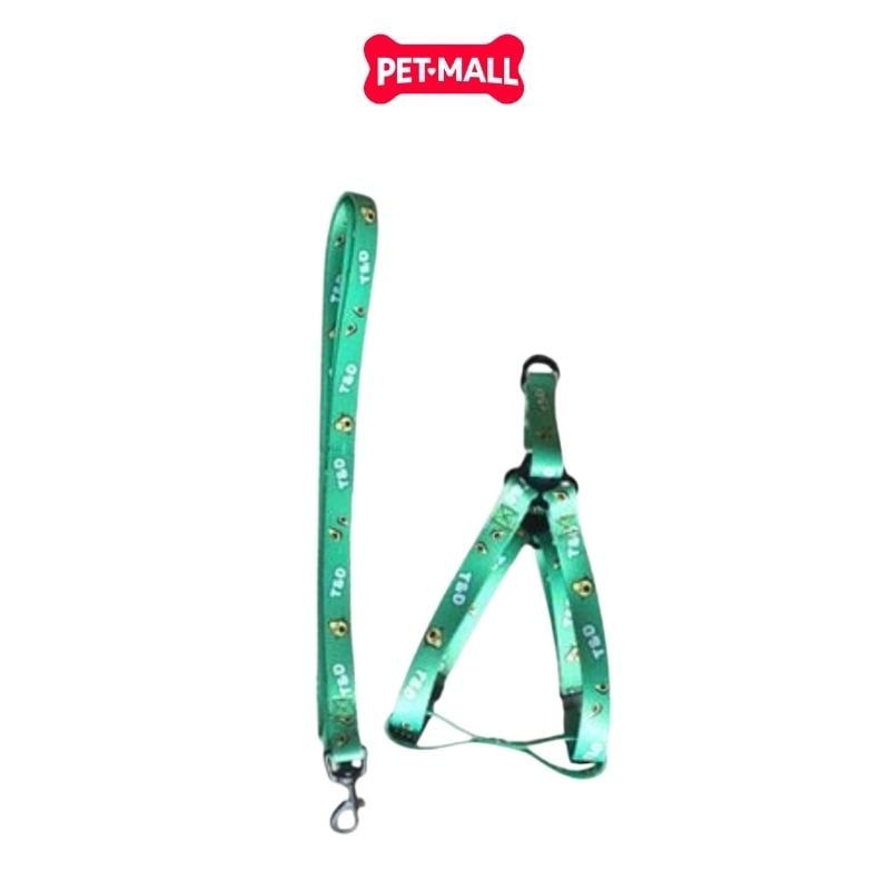 Set Dây + Yếm Sonice Lucky Leash + Harness 10kg - 1.5cm Bơ xanh Petmall