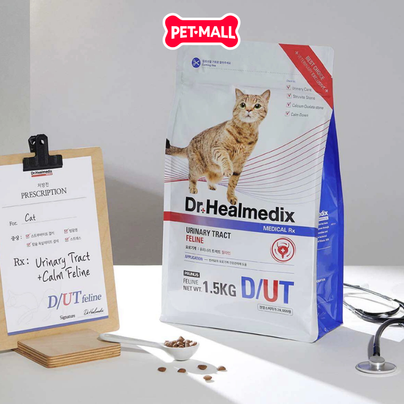 1.5KG - Thức ăn mèo Dr Healmedix Urinary Tract Feline D/UT  - Hỗ trợ điều trị sỏi thận, giảm stress Petmall